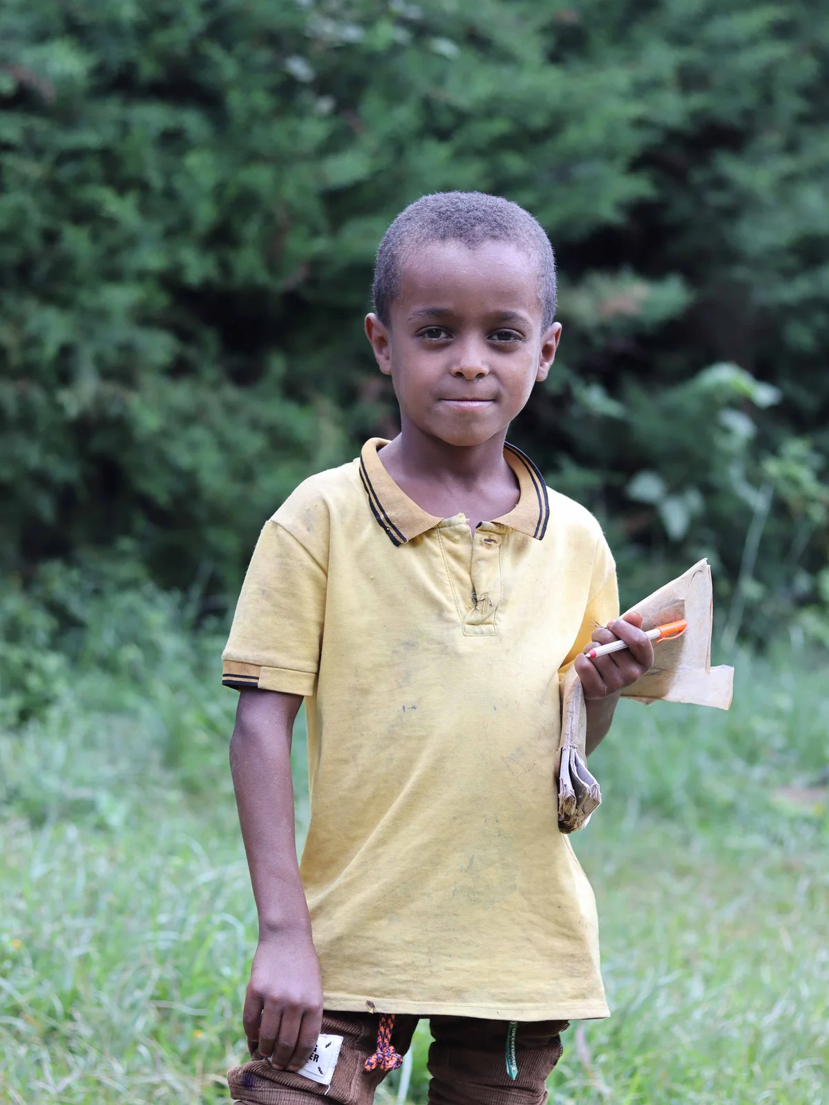 Ethiopian children studying in a classroom