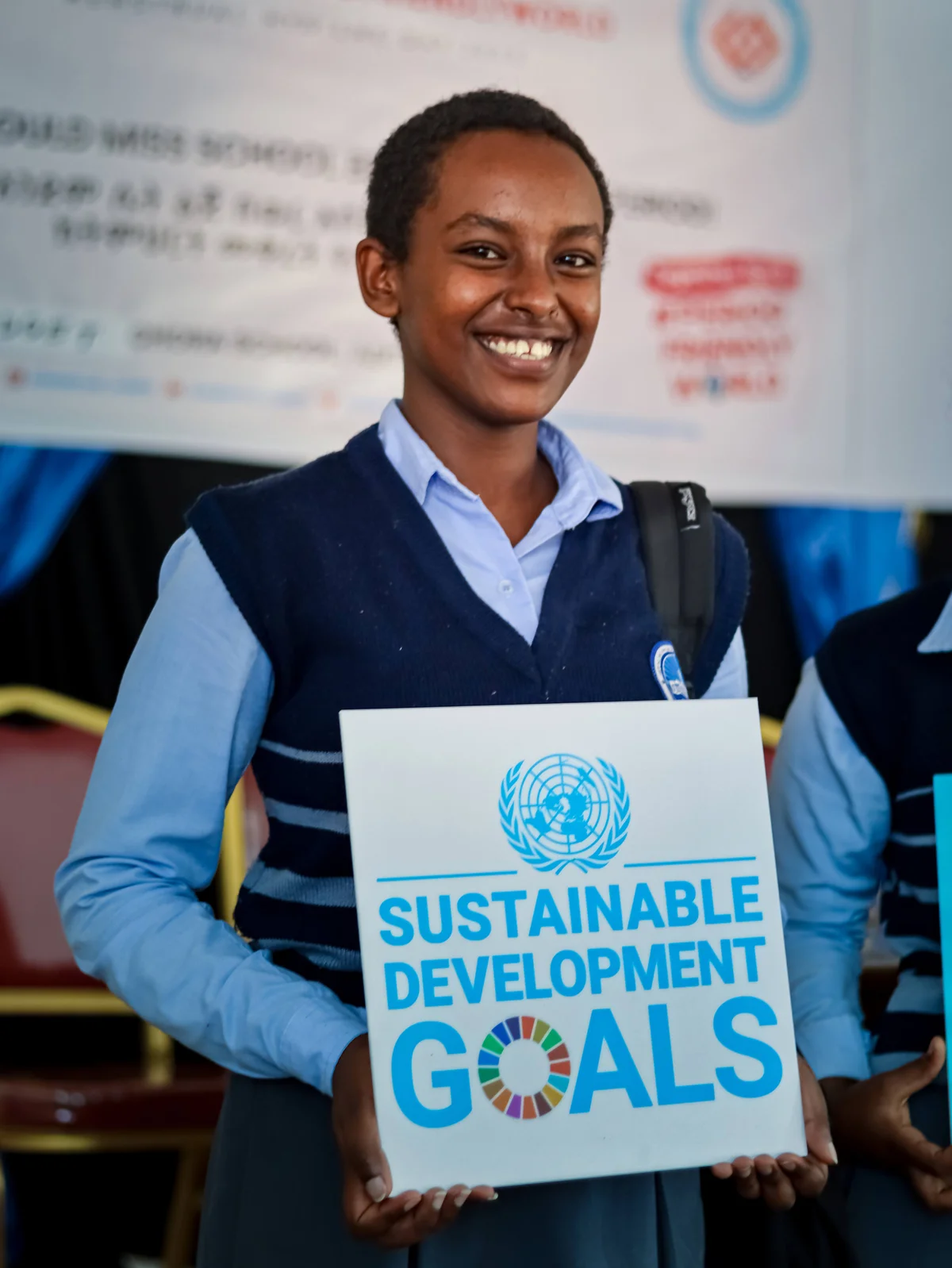 People gathered for a community meeting in Ethiopia